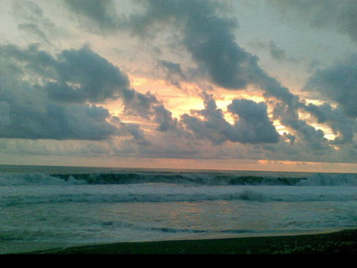 sunset at Kuwaru Beach