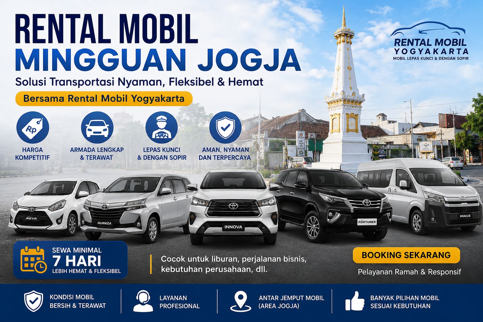 ental mobil mingguan jogja